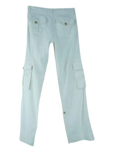 Pre-owned Theory Linen Cargo Pants In White