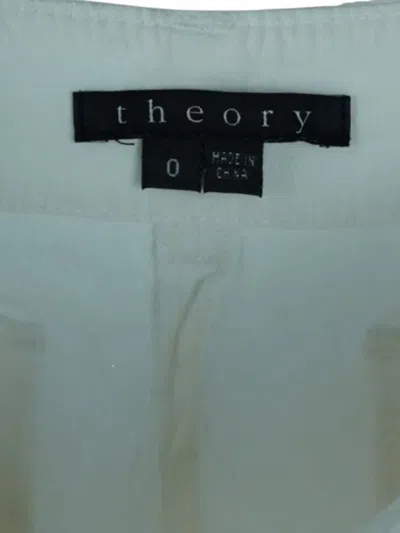 Pre-owned Theory Linen Cargo Pants In White