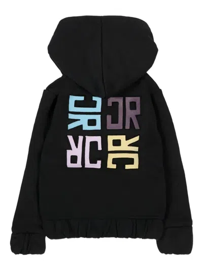 John Richmond Junior Zipped Hoodie In Black