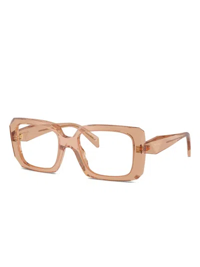 Prada Square-frame Glasses In Brown
