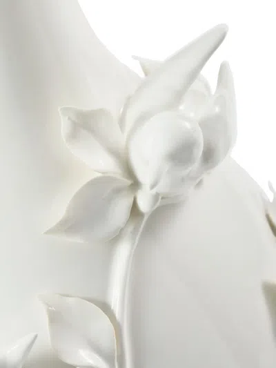 Polspotten Bird-adorned Porcelain Vase In White