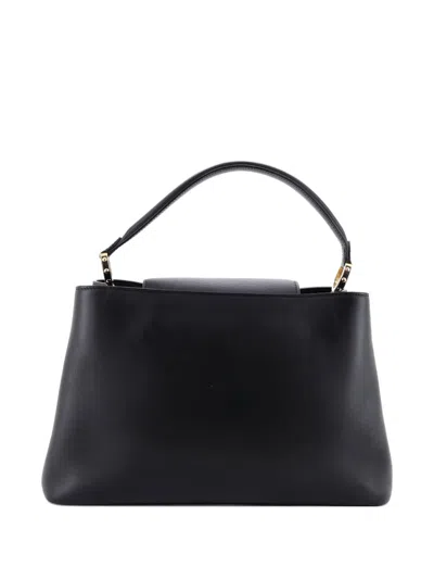 Pre-owned Louis Vuitton Capucines Souple Bag Leather Gm Satchel In Black