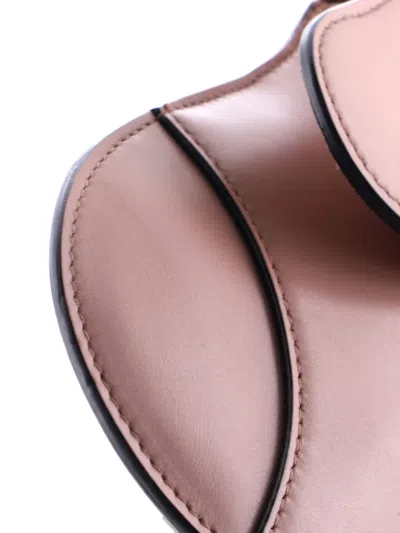 Pre-owned Dior Saddle Leather Belt Bag In Pink