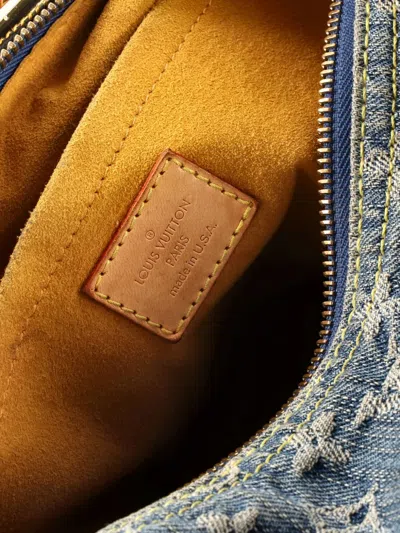 Pre-owned Louis Vuitton Baggy Handbag Denim Gm Shoulder Bag In Blue