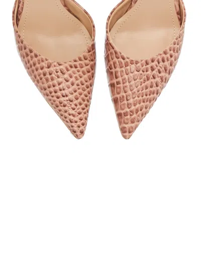 Smiling Shoes Bella Crocodile-effect Slingback Pumps In Animal Print