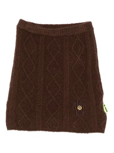 Barrow Cable Knit-embroidered Skirt In Multi