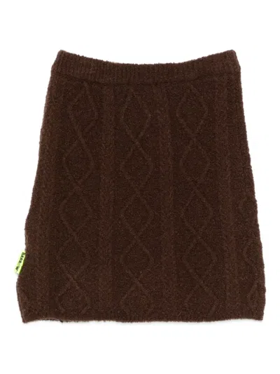 Barrow Cable Knit-embroidered Skirt In Multi