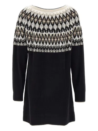 Elena Miro' Geometric-embellished Mini Dress In Multi