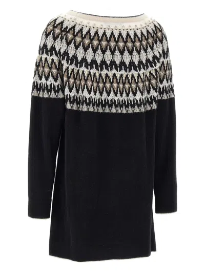 Elena Miro' Geometric-embellished Mini Dress In Multi