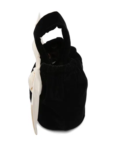 Never Fully Dressed Bow-detail Clutch Detail In Black