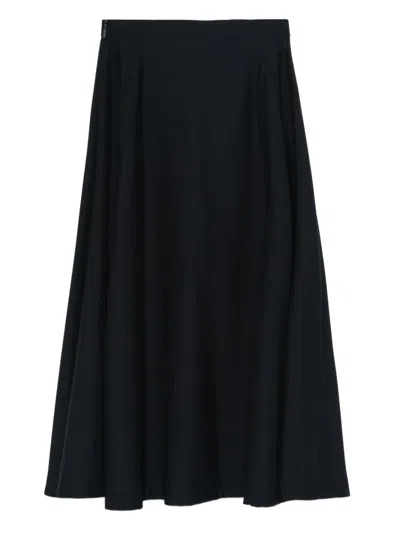 Add A-line Midi Skirt In Blue