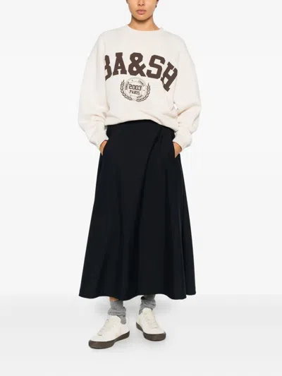 Add A-line Midi Skirt In Blue