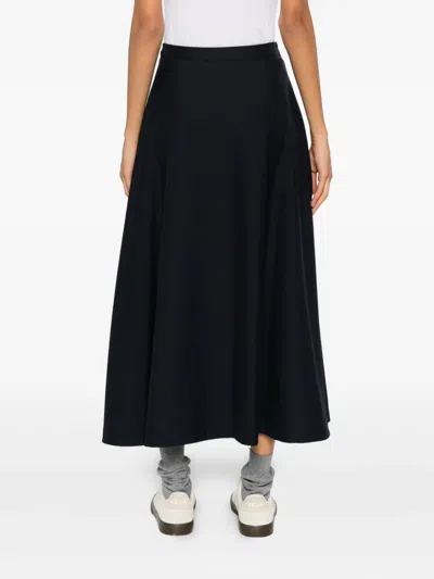 Add A-line Midi Skirt In Blue