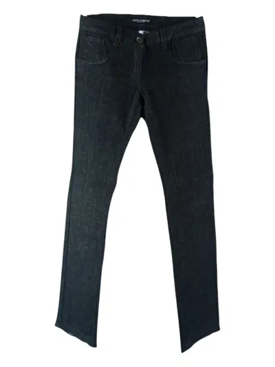 Pre-owned Dolce & Gabbana Cotton Jeans In Black