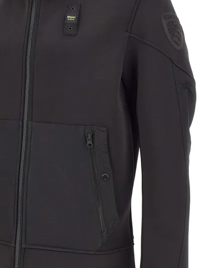 Blauer Drawstring Hood Zip Jacket In Brown