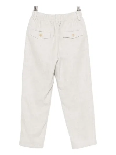 Eleventy Drawstring Trousers In Neutral