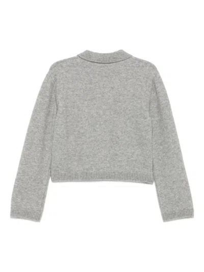 Laneus Buttoned Polo Top In Gray