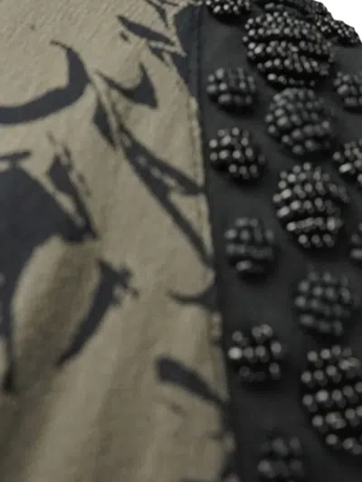 Pre-owned Etro Vintage Embroidered V-neck Dress In Black