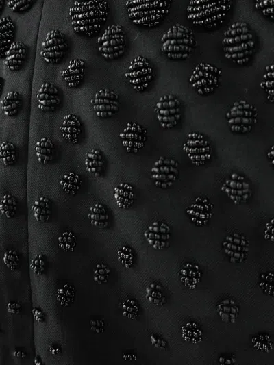 Pre-owned Etro Vintage Embroidered V-neck Dress In Black