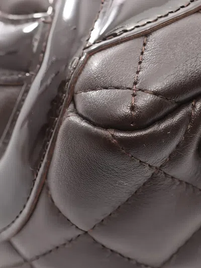 Pre-owned Chanel 2005-2006 Cambon Line Bowling Bag Diamond-quilted Shoulder Bag In Brown