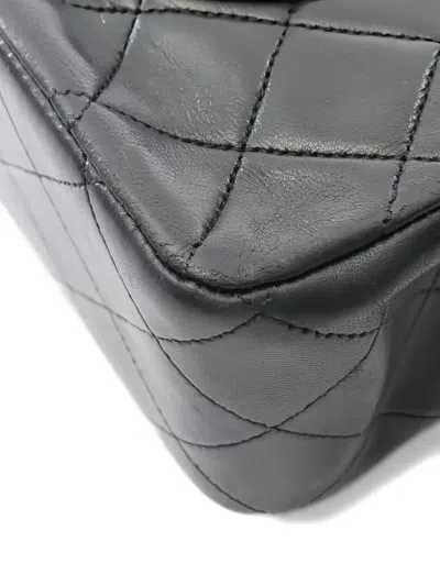 Pre-owned Chanel 1989-1991 Double Flap Matelassé Shoulder Bag In Black