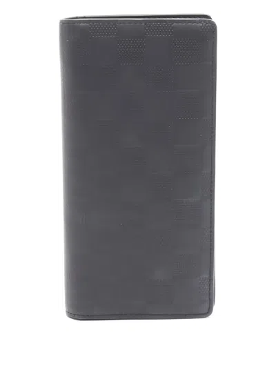 Pre-owned Louis Vuitton 2019 Damier Infini Bi-fold Long Wallet In Black