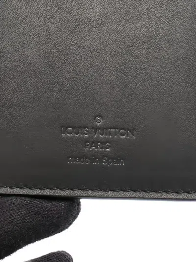 Pre-owned Louis Vuitton 2019 Damier Infini Bi-fold Long Wallet In Black