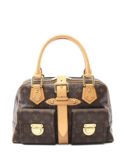 Pre-owned Louis Vuitton 2006 Manhattan Gm Tote Bag In Brown
