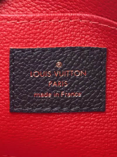 Pre-owned Louis Vuitton 2010s Pochette Cosmétique Pm Monogram Empreinte Make Up Bag In Blue