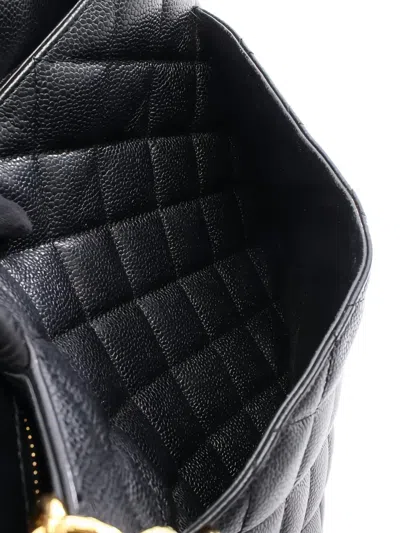 Pre-owned Chanel Medium 2000-2002 Reissue Diamond-quilted Tote Handbag In Black