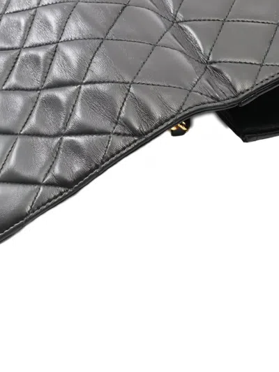 Pre-owned Chanel 1996-1997 Matelassé Single Flap Chain Shoulder Bag In Black