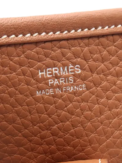 Pre-owned Hermes Evelyn 3 Pm Taurillon-clemence-leather Shoulder Bag In Brown