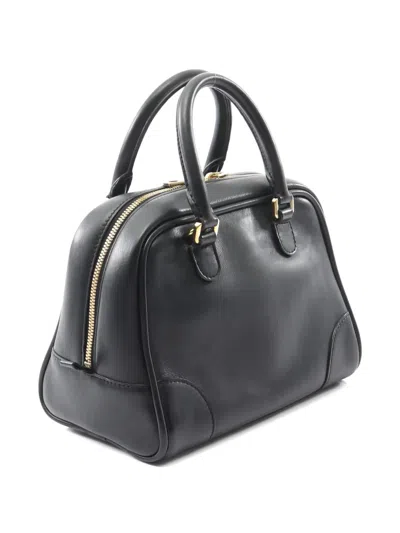 Pre-owned Loewe 2010s Amazona 75 Leather Tote Bag In Black