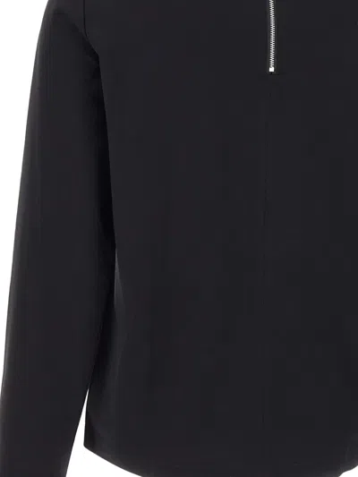 Sun 68 Back-zip Long-sleeve T-shirt In Black
