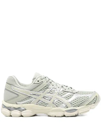 Asics Asymmetrical Mesh Sneakers With Gel Technology In White