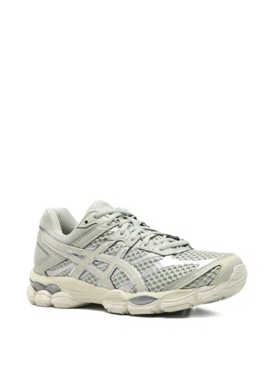 Asics Asymmetrical Mesh Sneakers With Gel Technology In White