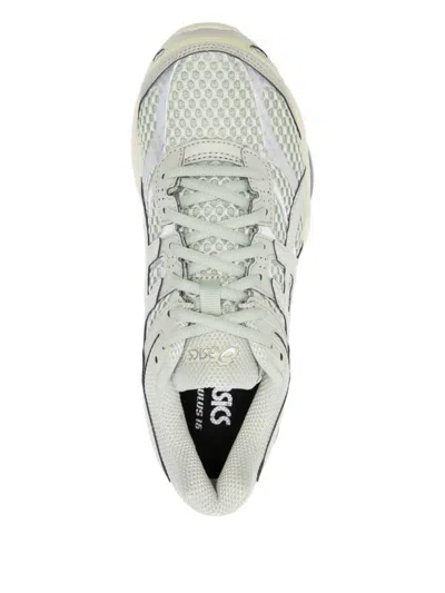 Asics Asymmetrical Mesh Sneakers With Gel Technology In White