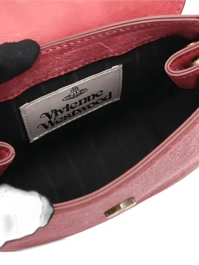 Pre-owned Vivienne Westwood 2010s Patty Saddle Studded Shoulder Bag In Pink