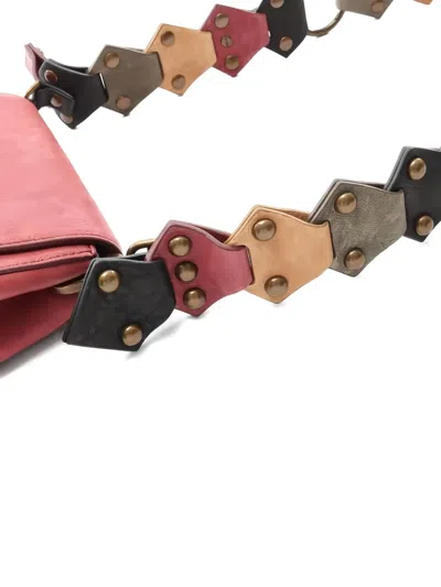 Pre-owned Vivienne Westwood 2010s Patty Saddle Studded Shoulder Bag In Pink