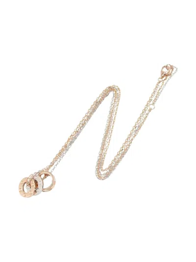 Pre-owned Cartier 2010s 18k Rose Gold Diamond Necklace In Pink