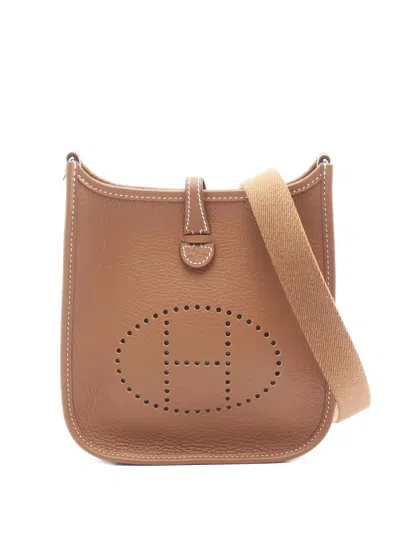 Pre-owned Hermes 2025 Evelyne Tpm Shoulder Bag In Brown