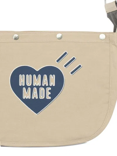 Human Made Logo Shoulder Bag In Neutral