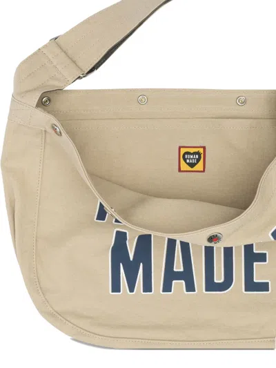 Human Made Logo Shoulder Bag In Neutral