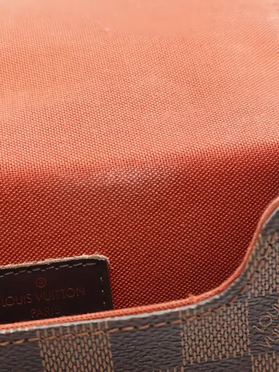 Pre-owned Louis Vuitton 2000 Portobello Damier Ebene Shoulder Bag In Brown