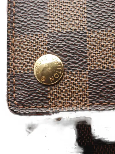 Pre-owned Louis Vuitton 2000 Portobello Damier Ebene Shoulder Bag In Brown