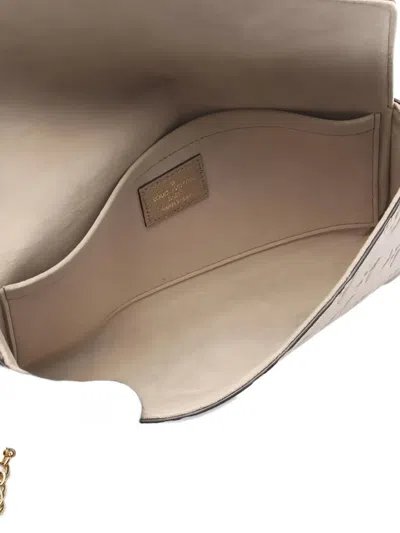 Pre-owned Louis Vuitton 2021s Monogram Empreinte Chain Cluth Bag In Neutral