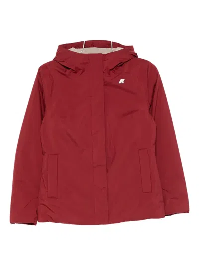 K-way Lil Hooded Jacket In Burgundy