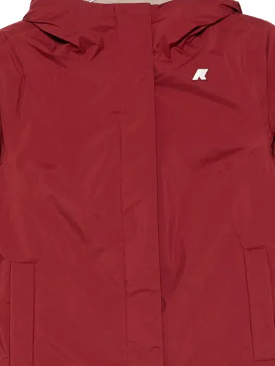K-way Lil Hooded Jacket In Burgundy