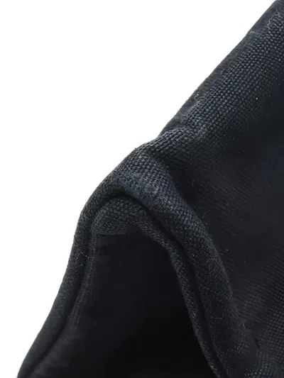 Pre-owned Hermes 2000s Striped-handle Tote Bag In Black