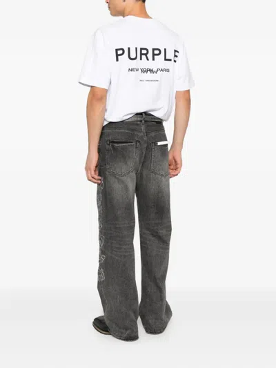 Purple Brand Jersey Short-sleeve T-shirt In Animal Print